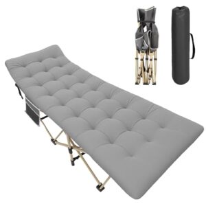 Klappbares Camping-Bett aus Oxford-Stoff und robustem Stahlrohr für Indoor, Outdoor und Garten