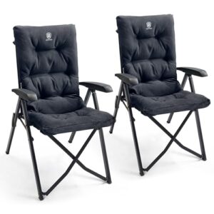 Campingstuhl Faltbar und Rückenverstellbar mit hoher Rückenlehne, ideal für Camping, Garten oder Balkon