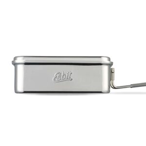 Esbit Outdoor Camping Topf 1200 ml - hochwertiger Kochgeschirr aus Edelstahl für Gas-, Spiritus- und Trockenbrennstoff