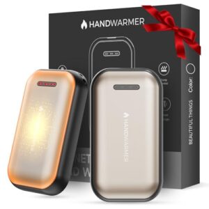 Elektrischer Handwarmer 6000mAh, Magnetischer Taschenwarmer, USB-C Wiederaufladbarer Schnellheizer mit 3 Heizstufen bis 55°C für Outdoor-Aktivitäten wie Camping oder Golf