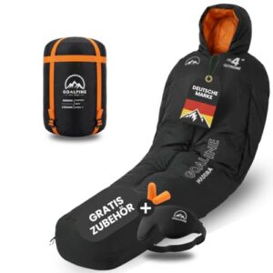 Schlafsack für drei Jahreszeiten, 400 GSM, wasserabweisend, kleines Packmaß, Outdoor & Camping