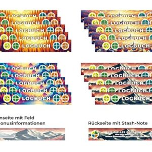 Geocaching-Logbuch mit 20 Stücken, 60 Seiten und wasserabweisendem Umschlag für Geocacher - ideal für Outdoor-Aktivitäten und das Dokumentieren von Funden