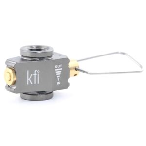 KFI Gaskanister Nachfülladapter für Outdoor, Kraftstoffübertragungsgerät, Gasflaschen Nachfülladapter und Tragbare Gasdruckventile Aufblasventil mit zwei gelben Kopfplatten für den Einsatz bei Camping-, Wandertouren oder Picknicks