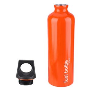 Tragbare Brennstoffflasche aus Aluminiumlegierung für die Aufbewahrung von Benzin oder anderen Kraftstoffen, orange Farbe