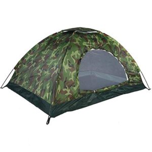 MAGT Camping Zelt, Outdoor 2 Personen Zelt mit Camouflage Oberfläche und UV-Schutz für Camping und Wandern. Wasserdichtes Zelt mit Lüftungsschlitz und Abdeckung.