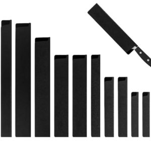 Rierousy 10 Stück Messer-Schutz-Hüllen mit Samt-Innenfutter, Universal-Messerschutz-Set für alle Arten von Messern, klingenschutz und messerscheid