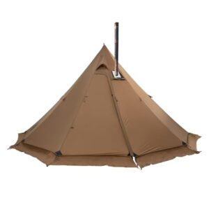 Ein Pyramidentent von OneTigris, das für 2 bis 4 Personen geeignet ist und bei Regen und Wind stabil bleibt.