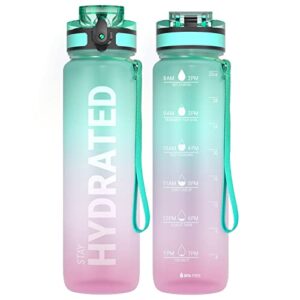Trinkflasche aus BPA-freiem Tritan-Kunststoff, 1 Liter, 0,5 Liter oder 0,75 Liter, langlebig und robust, ideal für Fahrradfahren, Camping, Yoga und Gym