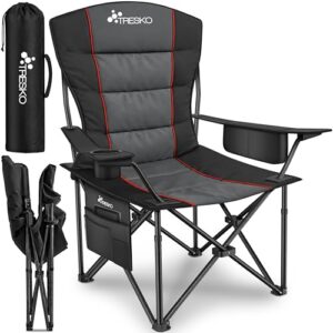 Campingstuhl mit Kühltasche, Getränkehalter und Seitentasche für Outdoor-Aktivitäten