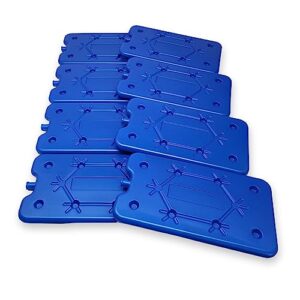 8 x Kühlakku je 400 ml - Flache Kühlelemente für Kühltasche & Kühlbox, BPA-frei und lebensmittelakt