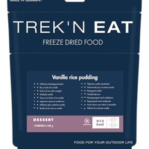Trek'n Eat Milchreis Vanillegeschmack, reiner Reismahlkocher ohne künstliche Aromen oder Farbstoffe, ideal für die ganze Familie geeignet