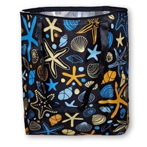 PromotionGift Wiederverwendbare Faltbare Kühltasche, Einkaufen, Strandtasche leicht und langlebig, mit Innenfutter aus Aluminium für perfekte Kühlfunktion - 25L