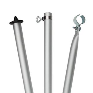 Aluminium Zeltstange, teleskopierbar von 210 bis 290 cm, ideal für Camping und Zeltrouten, stabil und platzsparend verpackt