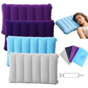 Aufblasbares Kissen Velour, Sitzkissen Aufblasbar Luftkissen Kopfkissen Komfortables Reisekissen, Nackenkissen Schwimmkissen, Aufblasbares Strandkissen für Outdoor, Camping, Reisen und Wandern