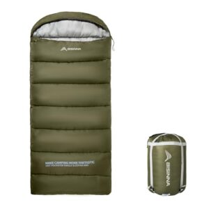 BISINNA Schlafsack Erwachsene, Camping Schlafsack mit Graphen-Polyester, geräuscharm und wasserabweisend, atmungsaktiv für 4 Jahreszeiten