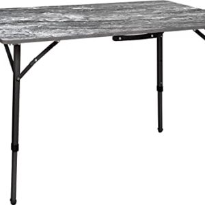 Ultraleichter Klapptisch mit robuster Struktur, leicht zu transportieren, höhenverstellbar und belastbar bis 30 kg, Platte aus Melamin in Marmor/Stein-Optik