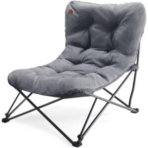 Luxus Campingstuhl Faltbar XXL, 180KG Belastbar, Übergroß Campingsessel Klappstuhl Dick Gepolstert mit Hochlehne, Gartenstuhl Relaxsessel für Camping Garten Balkon Angeln Festival Indoor