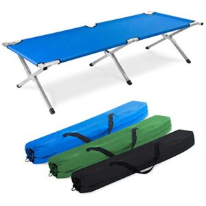 Faltbares Army Feldbett aus Aluminium - klappbares Campingbett und Gästebett mit großzügiger Liegefläche, hoher Stabilität und Langlebigkeit für Outdoor-Begeisterte und Camping-Liebhaber