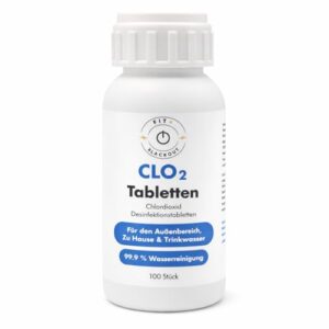 Chlordioxid Tabletten für Wasserentkeimung und Trinkwasseraufbereitung - 100 Stück