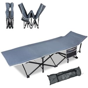 FIVMEN Feldbett Klappbar Campingbett mit Aufbewahrungstasche und Transporttasche bis 250kg für Erwachsene, ideal für Camping, Reisen und Outdoor-Aktivitäten