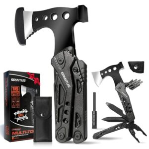 Geschenk für Männer 16IN1 Multitool Camping Zubehör, Einzigartiges Geschenk für den Mann im Leben, Viele Funktionen in einem, Hochwertiger Edelstahl
