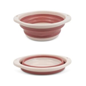 Praktische und faltbare HweeWanX Faltschüssel Camping mit Griff, ideal für den Campinggebrauch. Hochwertiger PP+TPR-Stoff, ungiftig, harmlos und geruchslos.