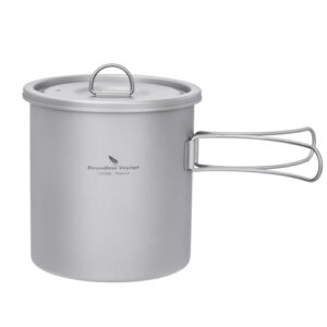Campingtopf mit Deckel und Klappgriff für Outdoor-Kochen, leichte und robuste Konstruktion für 1-2 Personen, ideal für Wanderungen, Trekking und Van-Life Reisen