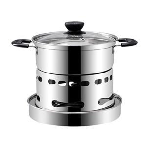 Indoor Spirituskocher, Campingkocher, Kein Elektrisches Kochen, Spirituskocher Mit Pfanne, Edelstahl, Campingkocher