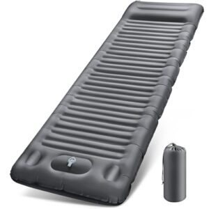 JEMULICE Isomatte Camping - Aufblasbare Matratze mit Fußpresspumpe, Ultraleicht und Wasserdicht für Outdoor-Schlafmatten