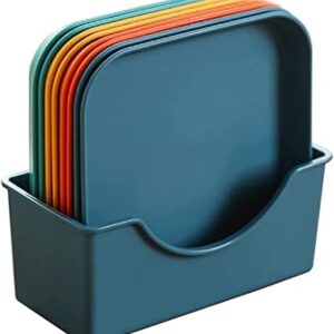 Kunststoffteller, wiederverwendbar, 8 Stück, Tischmüllteller, ohne Giftstoffe, BPA-frei, leicht und bruchsicher, für Picknick, Reisen, Camping oder den täglichen Gebrauch (quadratisch)