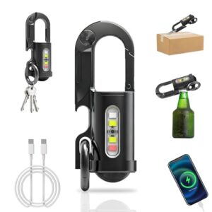 Mini Taschenlampe Schlüsselanhänger für Notstromversorgung im Freien, Camping und Outdoor-Aktivitäten, wiederaufladbar, wasserdicht und robust, ideal für Car, Auto, Arbeit oder Abenteuer