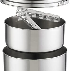 MSR Kochgeschirr Alpine 2-Pot Set aus Edelstahl, Silber, ein Größe