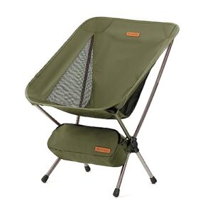 Faltbarer Campingstuhl, Ultraleichter Klappstuhl mit Tragetasche für Camping und Outdoor-Aktivitäten