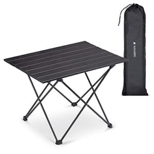 Campingtisch mit Aluminiumrahmen, klapprad- und Rolltischplatte, ideal für Balkone oder Campingzelt