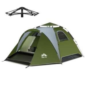Pop-up Zelt für 3-4 Personen, wasserdicht und atmungsaktiv, einfacher Aufbau für Camping und Wandern