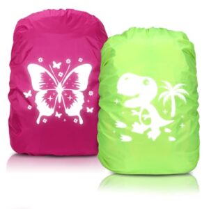 Regenschutz für 35L Rucksäcke, reflektierende Rucksackhülle, Regenüberzug Wasserdicht für Schulanfänger Jungen Mädchen