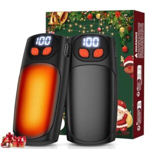 Elektrischer Handwärmer 2-teilig mit LED-Anzeige und 5 Heizstufen, ideal für Outdoor-Aktivitäten wie Golf, Camping, Wandern oder Wintersport