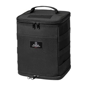 Thous Winds Camping Petroleumlampe Tasche, Taktische Aufbewahrungstasche für Outdoor-Ausrüstung wie Laternen und Kochern, schwarz