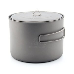 TOAKS Outdoor Camping Titan Cup und Titan Topf (POT-1600) - hochwertiger Campingartikel mit robustem Titan-Kelch und -Topf für Outdoor-Aktivitäten