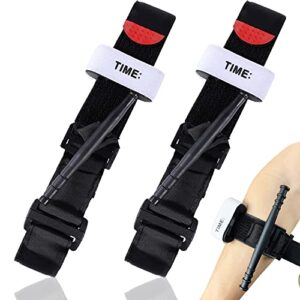 Zwei Tourniquets mit Hämostatischer Bandage für Notfälle bei Outdoor-Aktivitäten wie Camping, Wandern und Bergsteigen