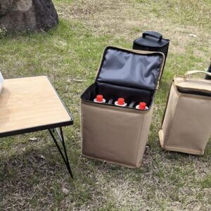 Tragbare Gasflaschen Tasche für Camping, Kocher und Outdoor-Aktivitäten mit Organizer und separaten Fächern