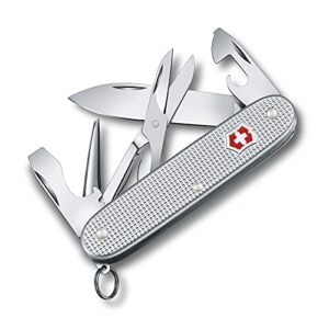 Victorinox Pioneer X, ein echtes Multitool mit 9 Funktionen und hochwertigen Alox-Schalen aus der Schweiz. Enthält eine große Klinge, einen Dosenöffner und Schraubendreher 3 mm.