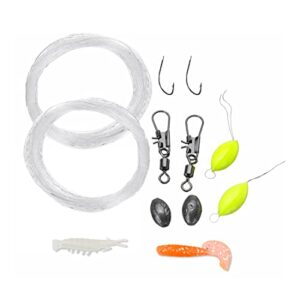 Kompaktes Angelset für Camper und Wanderer mit wasserdichter Tasche und multifunktionalem Inhalt für Outdoor-Aktivitäten wie Wandern, Camping und Rucksackreisen.