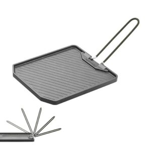 Windhike Naturehike Antihaft-Bratpfanne, Faltbarer Griff, Outdoor-Grillpfanne, Aluminium-Steakpfanne, Tragbar Und Leicht (0.5 Kg), Leicht Zu Reinigen, Geeignet Für Camping Und Wandern