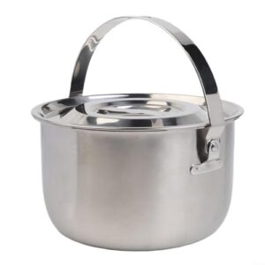 Camping-Topf aus Edelstahl für Lagerfeuer, Schmoren und Kochen