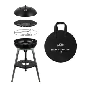 Cadac Carri Chef 40 BBQ 50mBar mit Pizzastein Pro 40 - Gasgrill mit Grillrost und Pizzastein für Campingfreunde