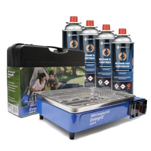 Camping-Grill mit elektronischer Zündung und Stufenlose Hitzeregulierung für ein perfektes kulinarisches Erlebnis auf Campingreisen