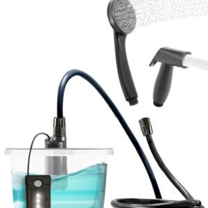 Colapz Premium USB Wiederaufladbare Campingdusche, tragbare Dusche für Hunde, Hochdruck-Festivaldusche mit 1 Duschkopf und 1 Strahlkopf, Tragetasche enthalten, Campervan Essentials