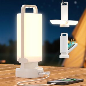 Faltbares LED Campinglicht mit Touch-Steuerung und Solarladefunktion für Outdoor-Aktivitäten wie Camping, Wandern und Notfälle.