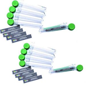 10 Petlings mit Logbuch und FTT Deckel, klar, 13 cm, ideal für Geocaching-Ausflug